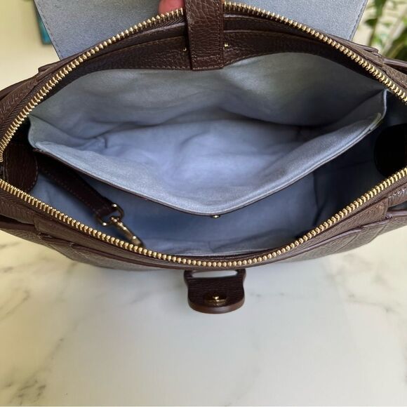Senreve Mini Maestra Backpack Crossbody Bag Chocolate Brown Dolce Leather